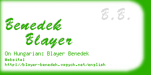 benedek blayer business card